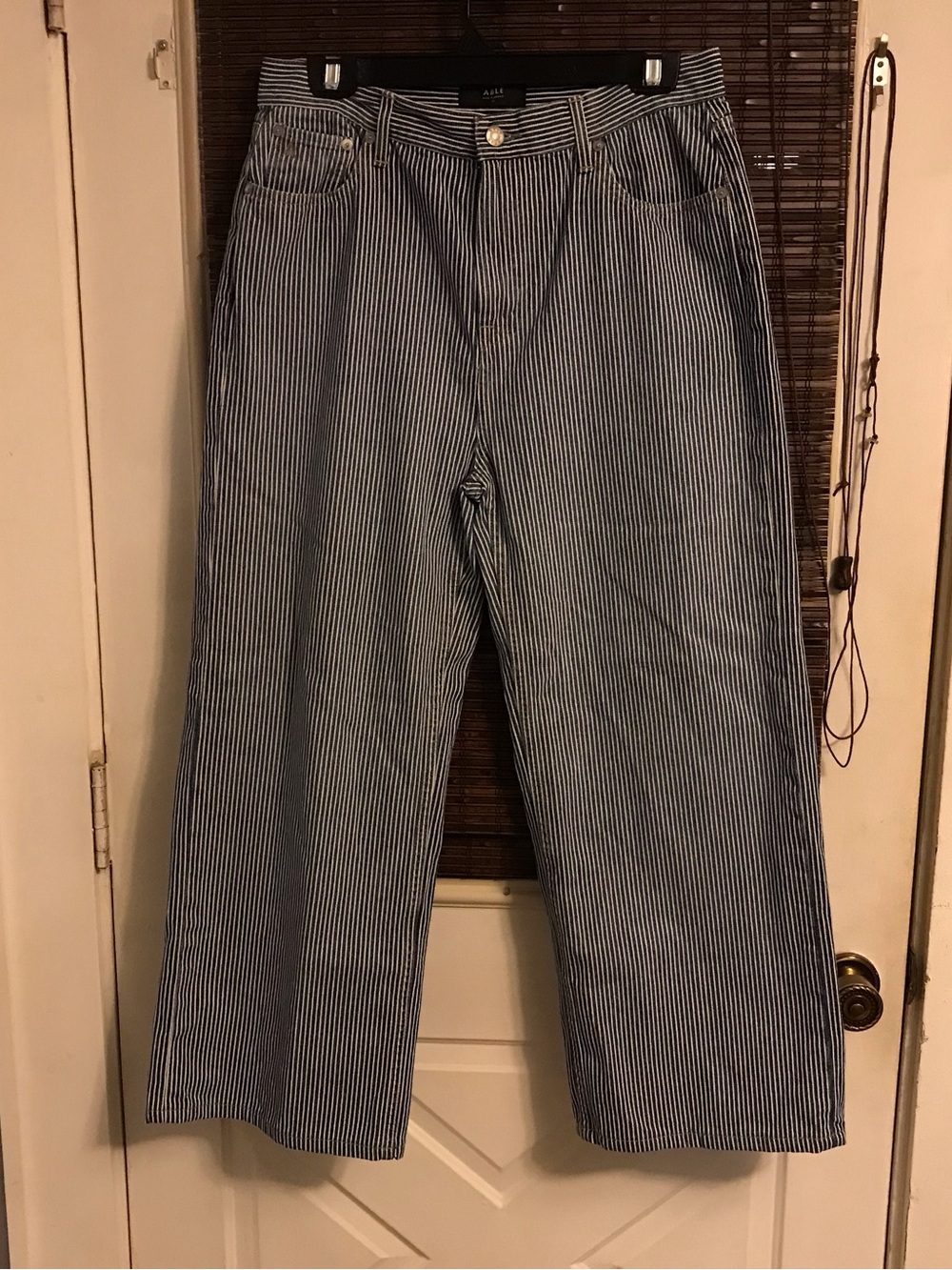 ABLE Wide Leg Jean | Railroad Stripe Wash